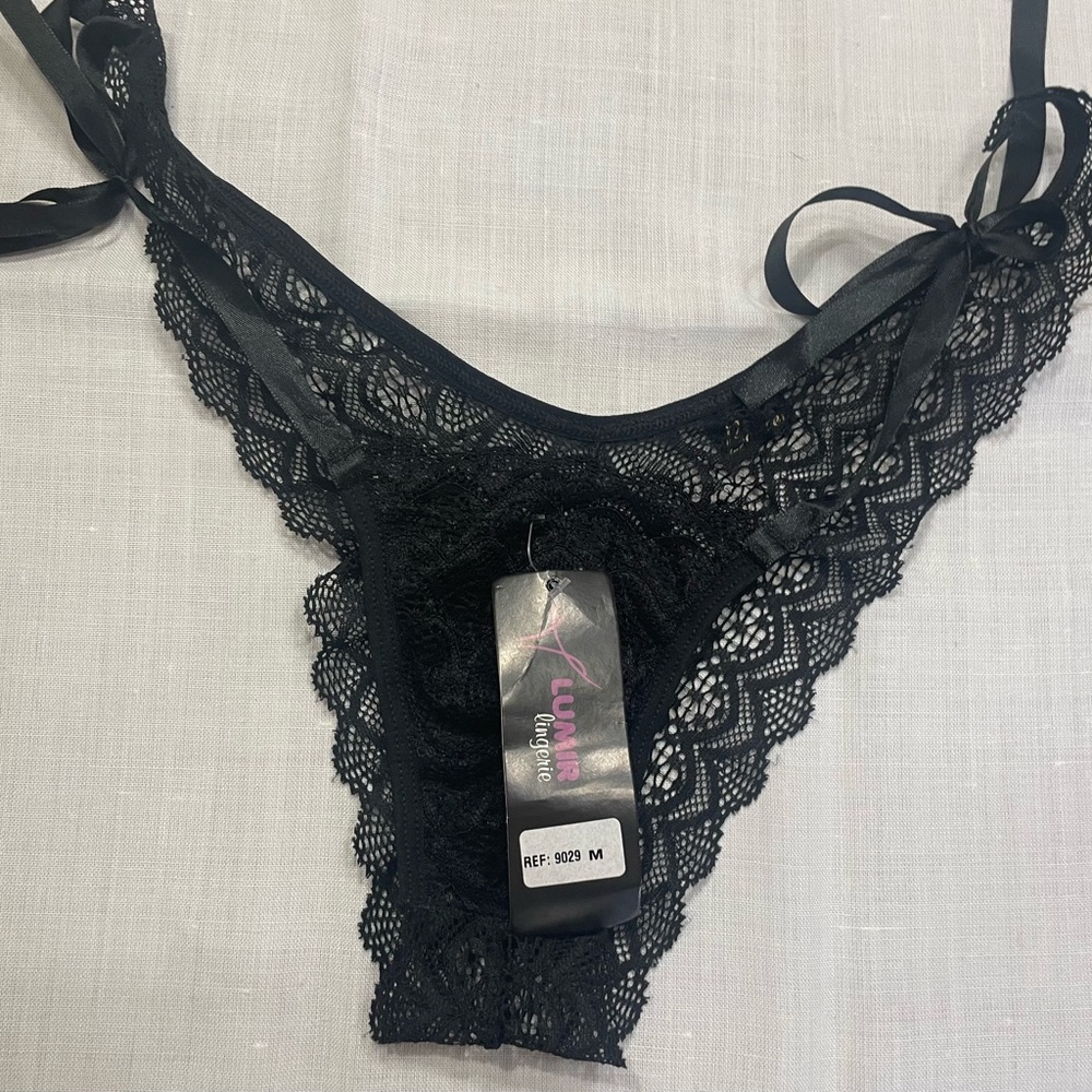 Beautiful black lace underwear.